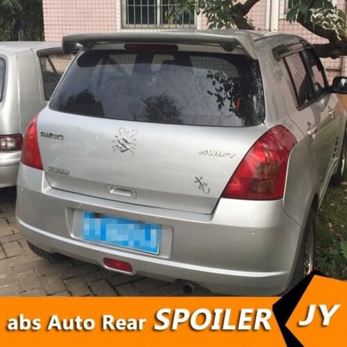 For SUZUKI Swift Spoiler 2008-2017 Swift spoiler WXCK High Quality ABS Material Car Rear Wing Primer Color Rear Spoiler