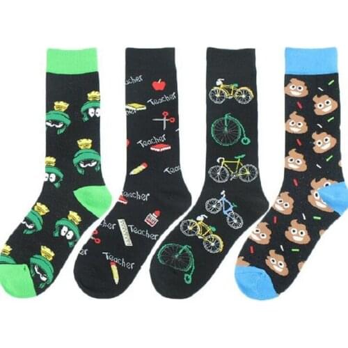 Explosive trendy mens floral socks wholesale, medium stockings, personalized foreign trade men and women cotton socks