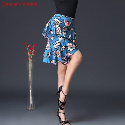 Latin Dance Skirt Ballroom Dance Under The New Female Adult Dance Skirt Practice Clothes Competition Performance Show Skirt