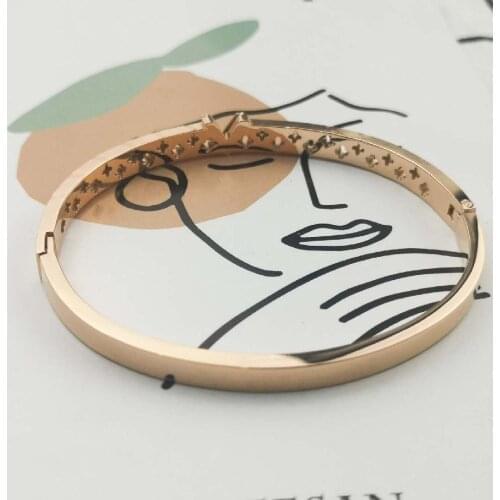 V European and American classic bangle luxury women bangle steel