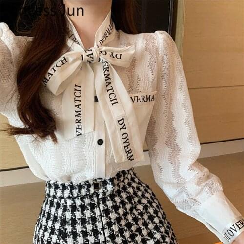 New Spring Women 2 Piece Sets Long Sleeve Bow Tie Lace Doll Shirt+High Waist Houndstooth Shorts Sets Elegant 2pc Outfits Suits