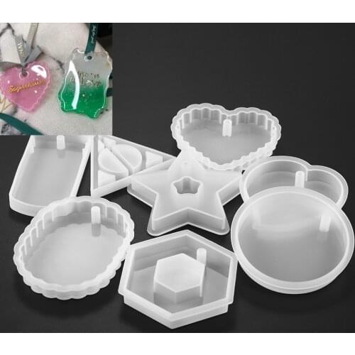 1Pcs Heart Round Jewelry Silicone Casting Molds Mixed Style UV Epoxy Resin Molds Tools For DIY Jewelry Making Findings Supplies