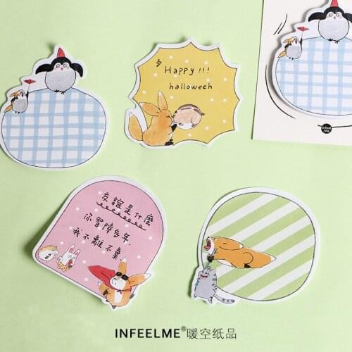 1PCS New Cute Creative Naughty Ghost Memo Pad Paper Post Sticky Notes Notepad Stationery Papeleria Office School Supplies