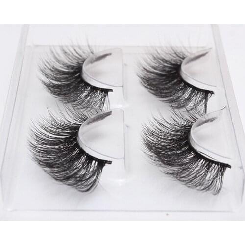 DOCOCER 2 pairs natural false eyelashes eyelashes long makeup 3d mink eyelash extension lashes for beauty 759