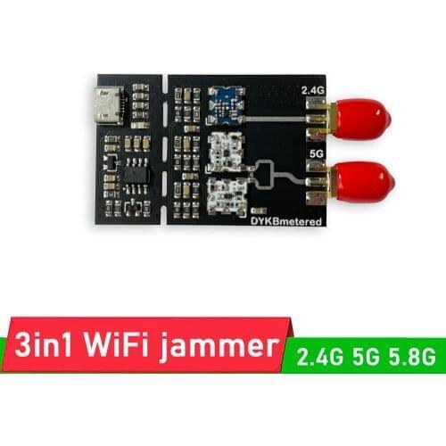 3in1 2.4G 5.2G 5.8G WiFi jammer Shielder prevent WIFI signal Shielded 2.4Ghz Bluetooth interference RF amplifier antenna