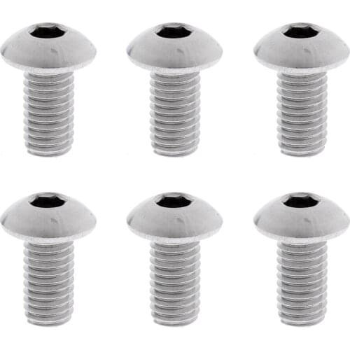 6pcs Bike Bicycle Disc Brake Rotor Screw Bolts M5 x10mm Water Bottle Screw