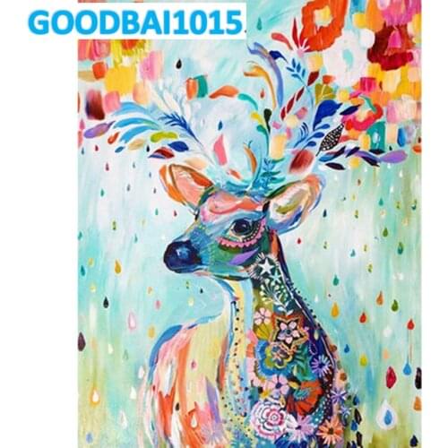 5D DIY Deer Diamond Painting Animal Diamond Embroidery Full Square Round Drill Cross Stitch Kits Mosaic Home Decor Cuadros