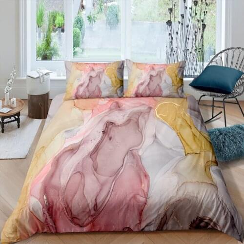 Elegant Marble Bedding Set Art Texture Fashion 3d Duvet Cover Set Comforter Bed Linen Twin Queen King Single Size Dropshipping