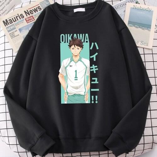 Haikyuu Tooru Oikawa Anime Print Hoodie Fashion Man Graphic Sweatshirts 2021 New Crewneck Pullover Homme Hip Hop Streetwear