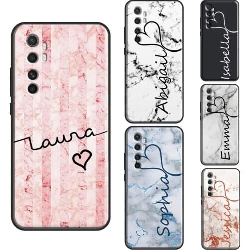 PERSONALISED MARBLE ROSE GOLD NAME Case For POCO X3 Pro M3 F2 F3 Phone Cover For Xiaomi Mi Note 10 Lite Mi 11 Ultra 10T Pro
