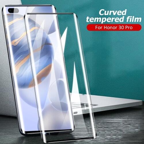 Curved Tempered Film Glass For Huawei P30 Pro Screen Protector Full Cover for Huawei P40 Pro + P30 Mate 40 Pro Protective Glass