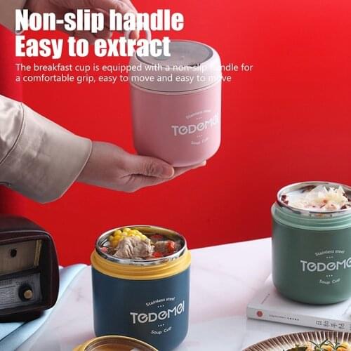 Insulated Lunch Box Mini Thermal Lunch Box Food Container with Spoon Stainless Steel Vaccum Cup Soup Cup taza desayuno portatil