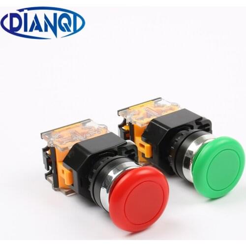 La38 11m203 la38-11m/203 green High quality Mushroom head automatic reset push button switch