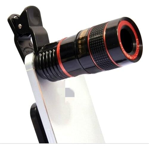 LS 8x Mobile Phone Telephoto Lens Round Camera Lens with Universal Clip for Smartphones iPhone 8 7 6S Plus Xiaomi Samsung LG