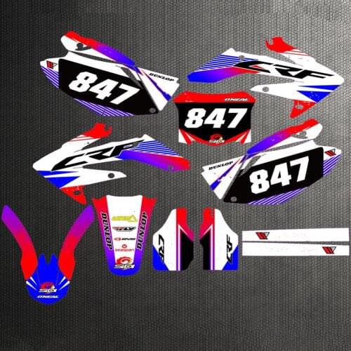 Motorcycle 3M Decals Stickers Backgrounds Graphics kits For HONDA CRF250 CRF250R 2004 2005 2006 2007 2008 2009 For Honda 250 CRF