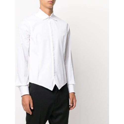 Mens New Fashion Personalized customization Large size Short Slim Long Sleeve Cotton Shirt