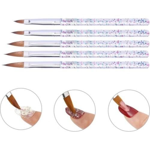 5Pcs/Set Nail Art Brush Kits Soft Tip Ultra Thin Flower Stripes Lines Liner DIY Drawing Carving Pen for Manicure Sets