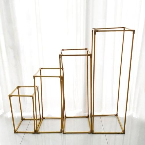 Floor Vases Flowers Vase Column Stand Metal Pillar Road Lead Wedding Centerpieces Rack Event Party Christmas Decoration Stage