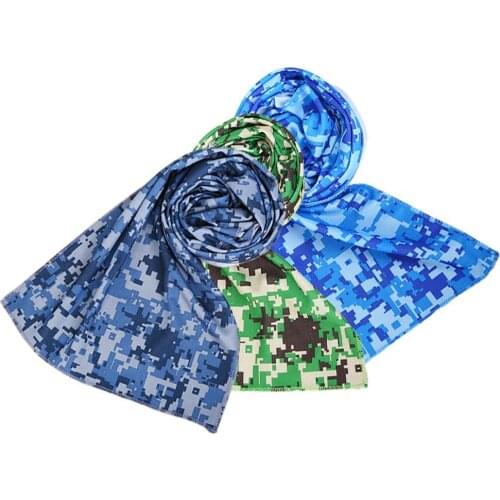Summer Outdoor Fitness Ice Towel Camouflage Colors Utility Enduring Instant Cooling Towel Heat Relief Reusable Chill-Cool Towel