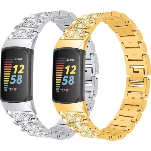 Essidi Women Men Bracelet Strap For Fitbit Charge 3 4 Fitness Watch Stainless Steel Band Replacement For Charge 3 4 Accessories