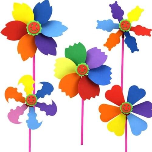 School Gift Childrens Diy Windmill Outdoor Kindergarten Eva Windmill Handmade Material Package