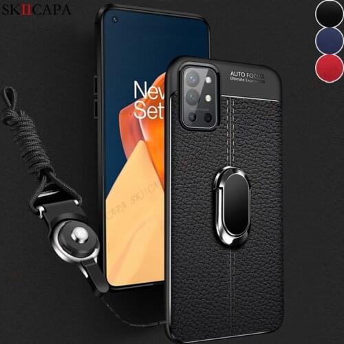 Crossbody Lanyard Silicone Phone Case For Oneplus Nord CE N100 N10 5G Magnetic Stand Soft Cover For One Plus 9 8 7 Pro 9R 8T 7T