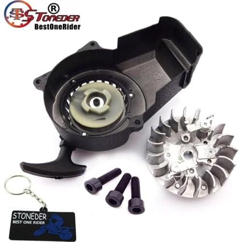 STONEDER Alloy Easy Pull Starter Flywheel Screws For 2 Stroke 47cc 49cc Engine Minimoto Pocket Bike Kids Dirt Kids Quad Crosser