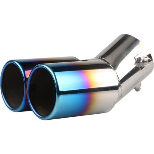 Exhaust Pipe Muffler tail pipe outlet nozzle end Universal Stainless Steel Circular flat end one change two double