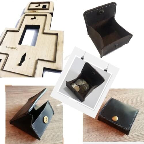 Japan Steel Blade Rule Die Cut Steel Punch Mini Coin Bag Cutting Mold Wood Dies for Leather Cutter for Leather Crafts 75x75mm