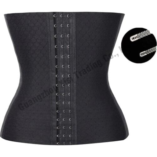 Women slimming body shaper underwear corset black waist cincher corset body shaper belt waist trainer steel bone corset bustier