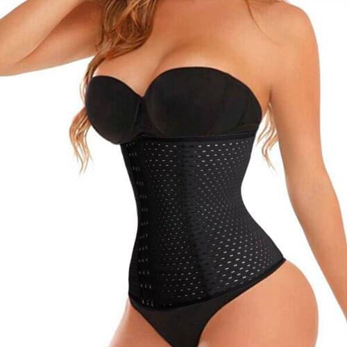 Women Waist Trainer Corset for Weight Loss Black Workout Body Shaper Tummy Fat Burner Belt Body Shaper Waist Cincher Corset