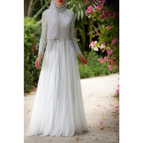 2018 vestido de noiva Elegant Muslim Arabic Kaftan Evening bridal gown With Long Sleeves Dubai mother of the bride dresses