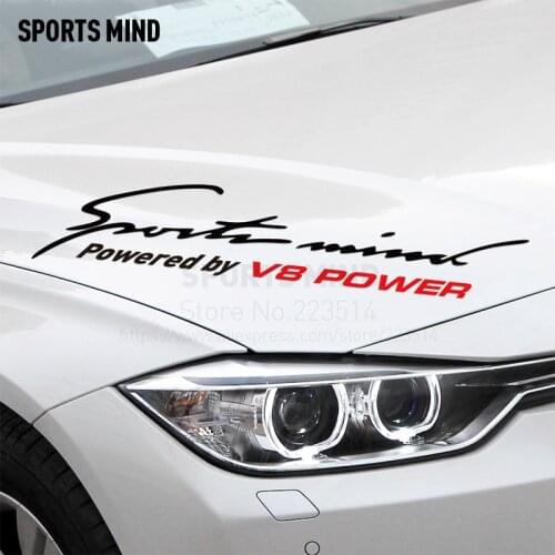 2 Pieces Customizable V8 POWER Car Sticker Decal Car Decoration For Bmw Honda Audi VW Volkswagen Toyota Ford Subaru Accessories