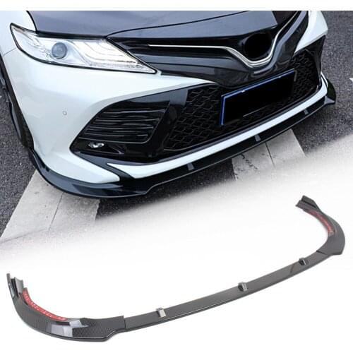 Carbon Fiber Car Front Bumper Lip Cover Trim For Toyota Camry 2018 SE Only 3PCS
