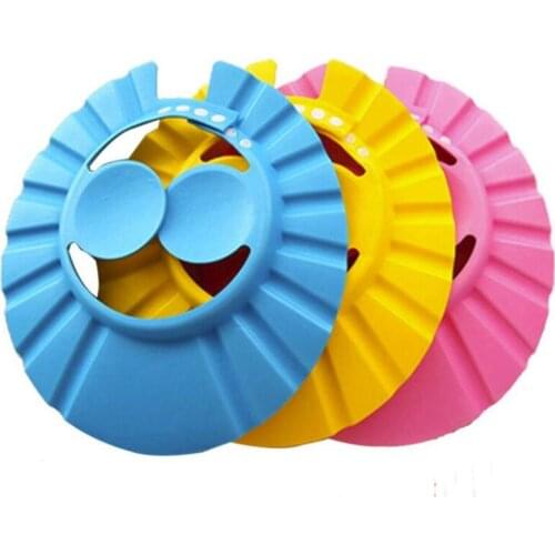 Safe Shampoo Shower Bathing Bath Protect Soft Hat Cap For Baby Wash Hair Shield Protect adjustable Children Bathing Shower Cap