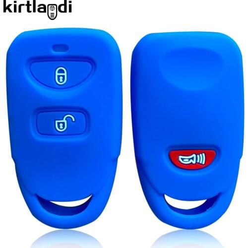 Kirtlandi 2 Button Key Holder for Kia Magentis Key Case for Hyundai Avante Accent Tucson Santa Fe Car Keychain Holder Protective