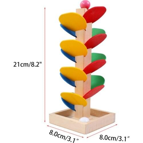 Wooden Ball Run Track Tree Baby Kids Children Intelligence Educational Toys BX0D