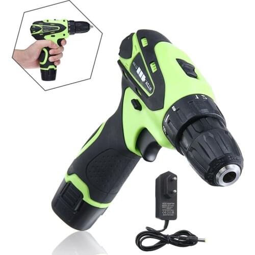 12V Mini Cordless Electric Screwdriver Double Speed Electric Drill With Lithium Battery Household Rechargeable Power Tool Set