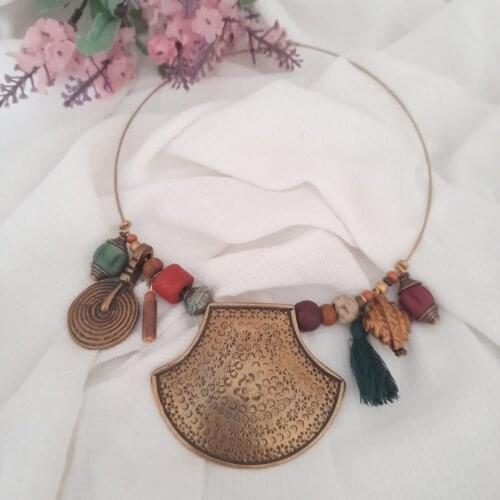 Goodtime Ethnic & Hoop Necklace Women Handmade Jewelry