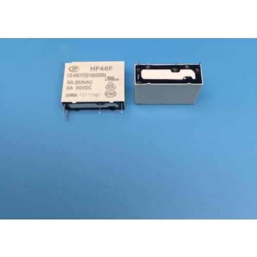 HF46F-12-HS1T(310)(335) 12VDC 4pin 5A 250VAC relays new orginal