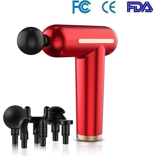 Massage Fascia Gun Touch Screen Button Exercising Muscle Pain Relief Muscle Relax Sport Therapy Slimming Muscle Massager Gun Hot