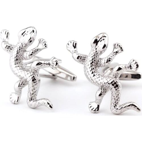 Gecko molding metal cufflinks sleeve nail factory direct sale free shipping