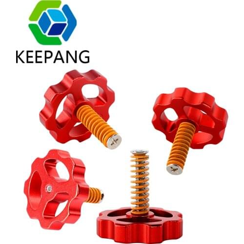 4Pcs Upgrade CR10 Aluminum Hand Twist Leveling Nuts +4Pcs Hot Bed Die Springs +4Pcs Screws For Ender 3 3 Pro Ender 5 5 Plus Pro