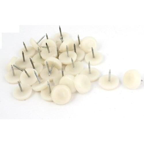 Plastic Pads Protector Furniture Chair Table Leg Feet Glides Nails 50pcs