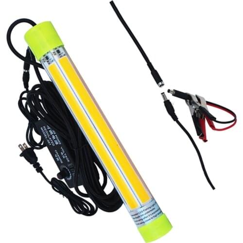 AC110-240V DC12V Dimmable 60W COB Underwater Fishing Light LED Lamp Lure Bait Finder Night Fishing Light for Shrimp Prawn Squid