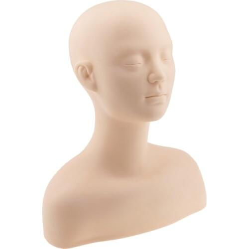 Professional Massage Training Mannequin Head Bust Lip Makeup Eyelash Extension Practice