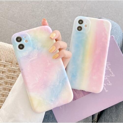 Rainbow phone case for phone 11 11pro max xs max XR 7 8 SE 2020 7 plus 8 plus phone case soft case for iphone 11 pro case