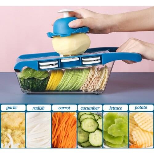 Vegetables Cutter Manual Fruit Slicer Kitchen Chopper Supplies Gadgets and Accessories Grater Shredders for Vegetables 6 in 1