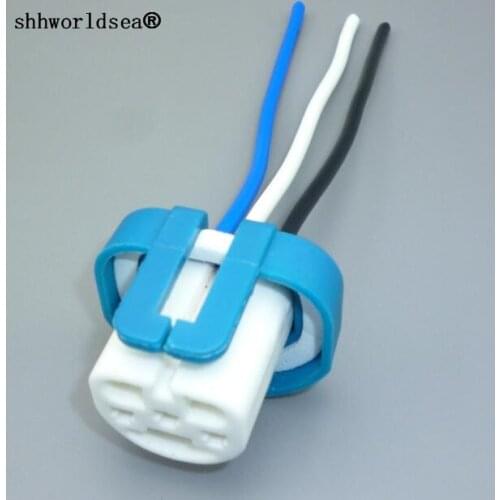 Shhworldsea 1pcs/lot 9007 HB5 HB1 Ceramic Copper 9004 bulb socket,auto lamp base adapters car headlight connector