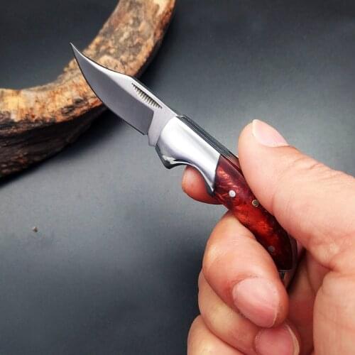 High quality damascus color folding knife outdoor survival multifunctional portable self defense folding knife pocket knives